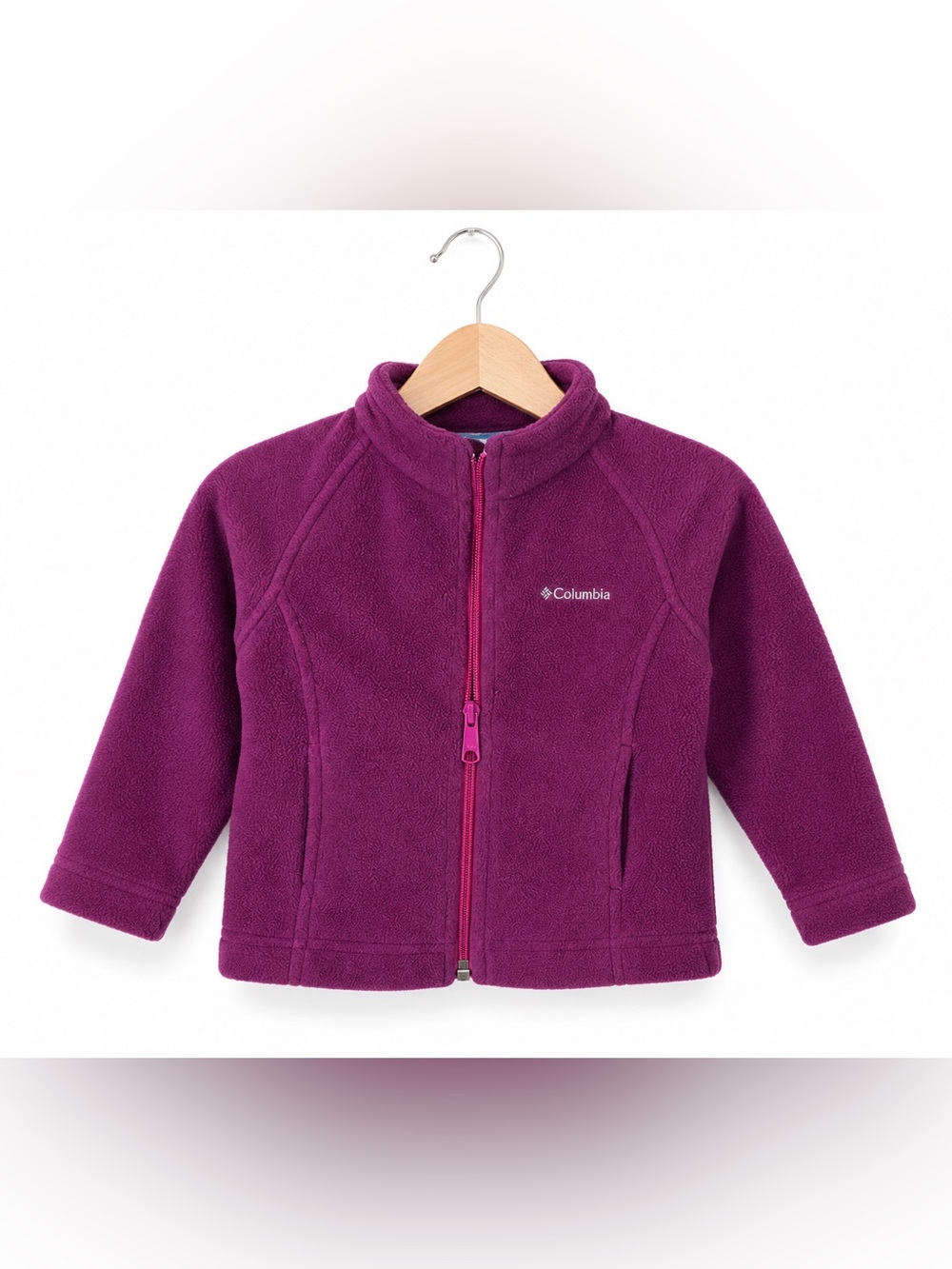 Columbia Baby Purple Fleece Jacket Zip Up 6-12 Months Cozy Lightweight